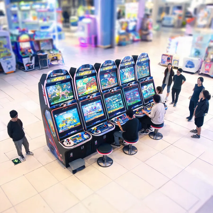 Multiplayer arcade cabinet cluster
