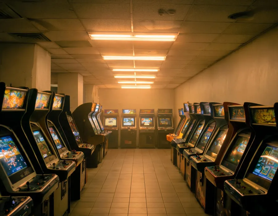 Older indoor park lighting